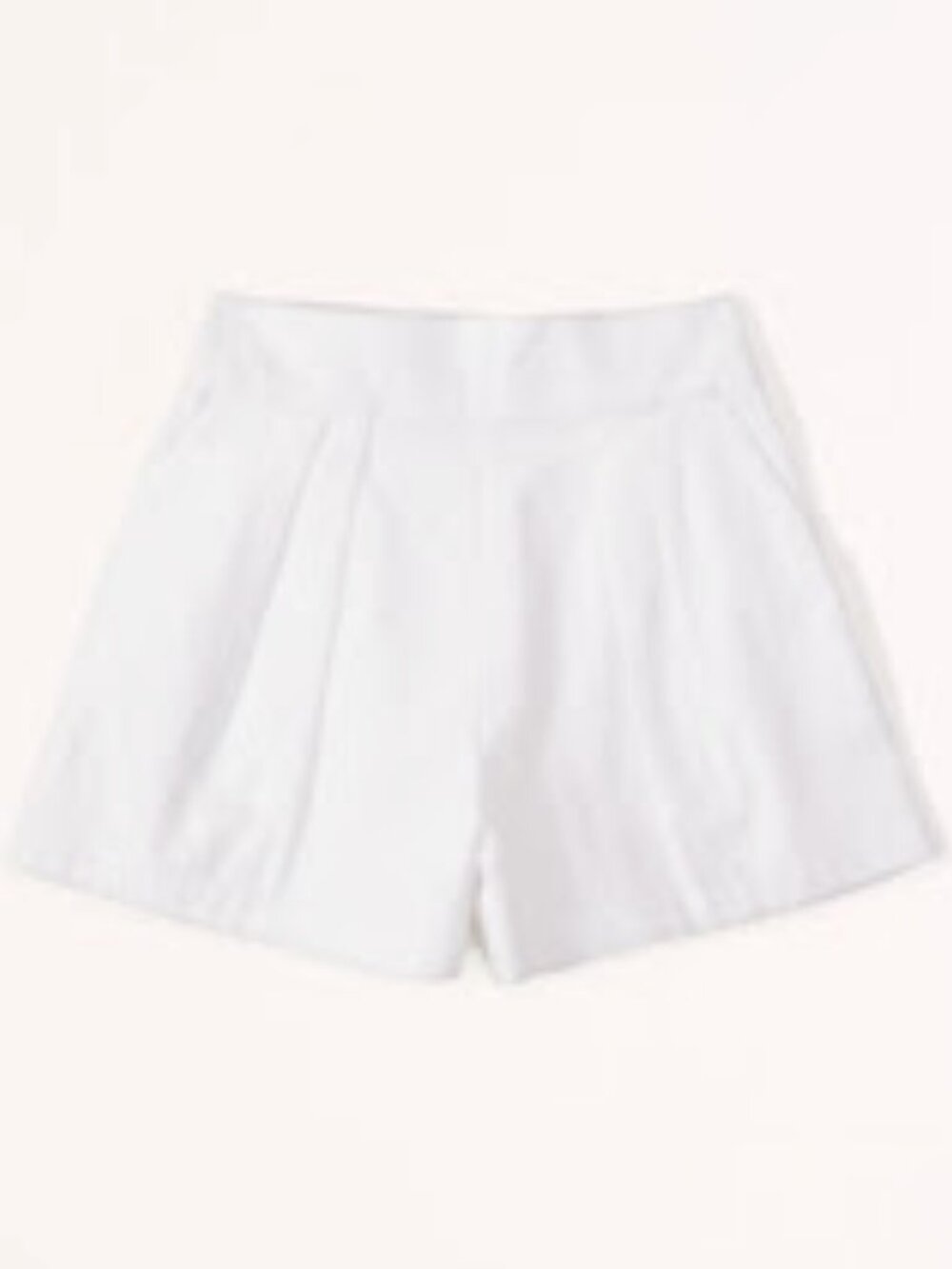Abercrombie & Fitch Ultra High Rise Linen-Blend Pull-On Short - Size M - White